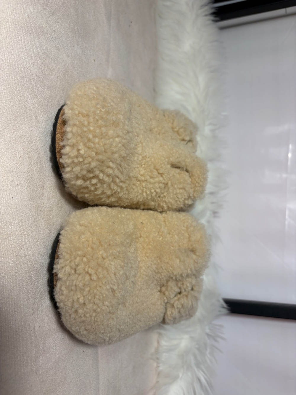 Papillio Women's Shearling Slip-On Clog - Cream - Picture 2 of 11